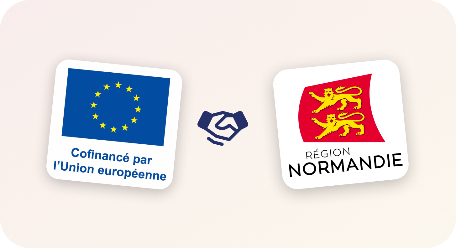 partenariat de financement entre l'union européenne à Traver les fonds FEDER et la Région normandie